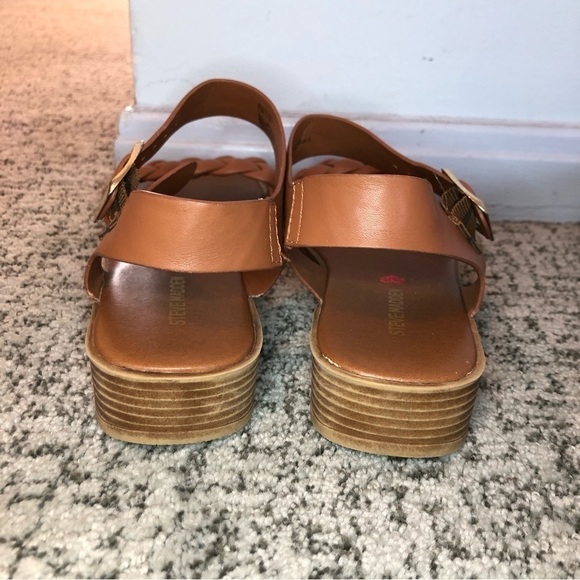 Steve Madden JDESTIND Tan Braided Strap & Adjustable Back Strap Size 5 - Picture 6 of 8
